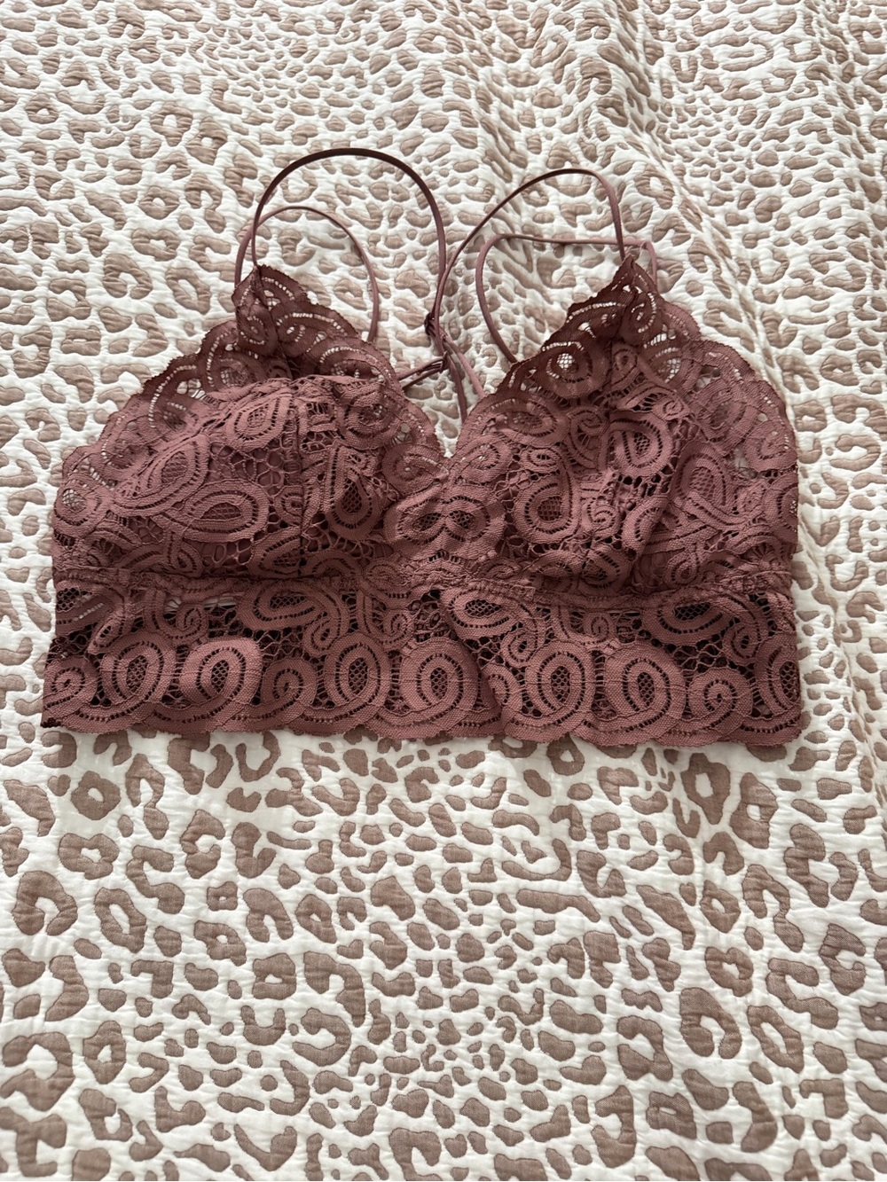 PINK Victoria's Secret Mauve Lace Bralette